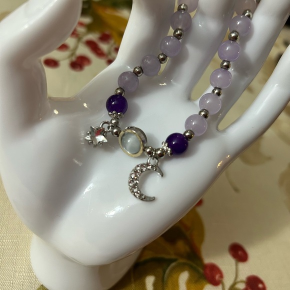 Moon Sun and Star Beaded Charm Bracelet - Picture 3 of 6